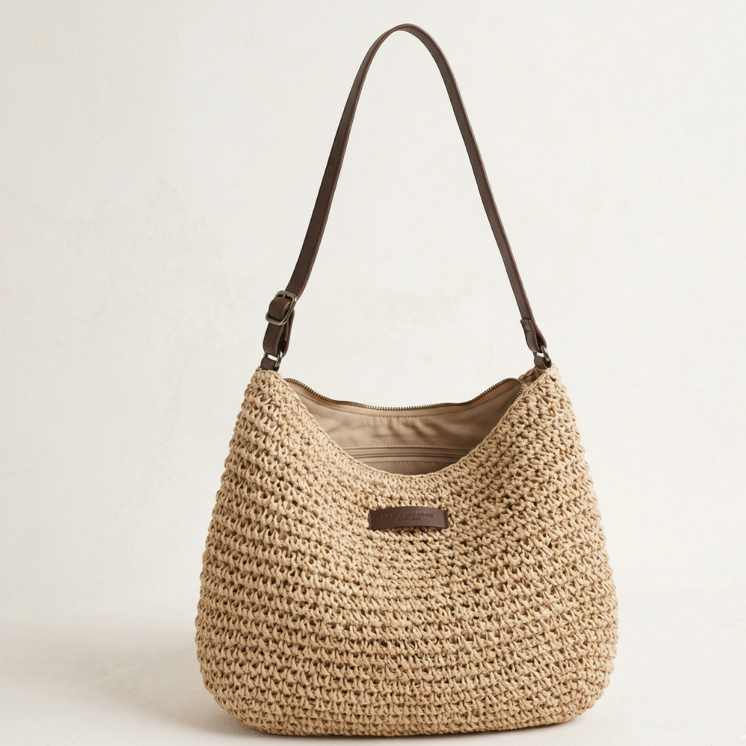 bolso bandolera de lona con cierre de cremallera. Mojácar