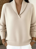 jersey de algodón con cuello de pico. Nella