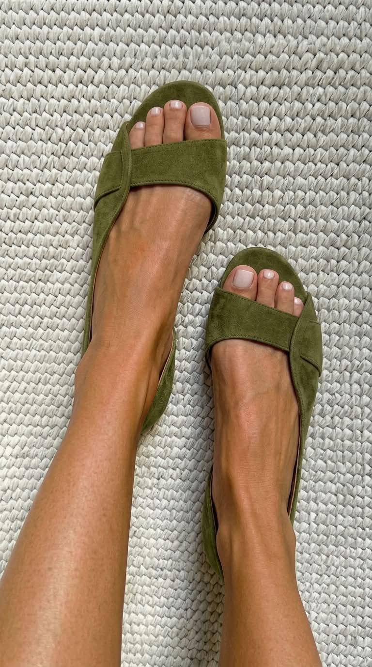 sandalia slingback de ecosuede con punta abierta. Tarifa
