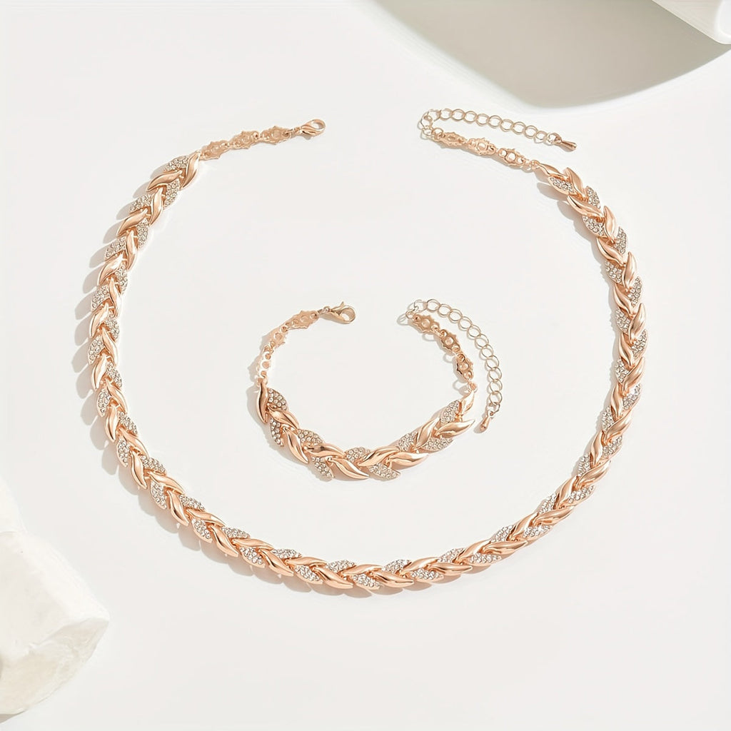 parure de pulsera y collar con eslabones. Mahaut