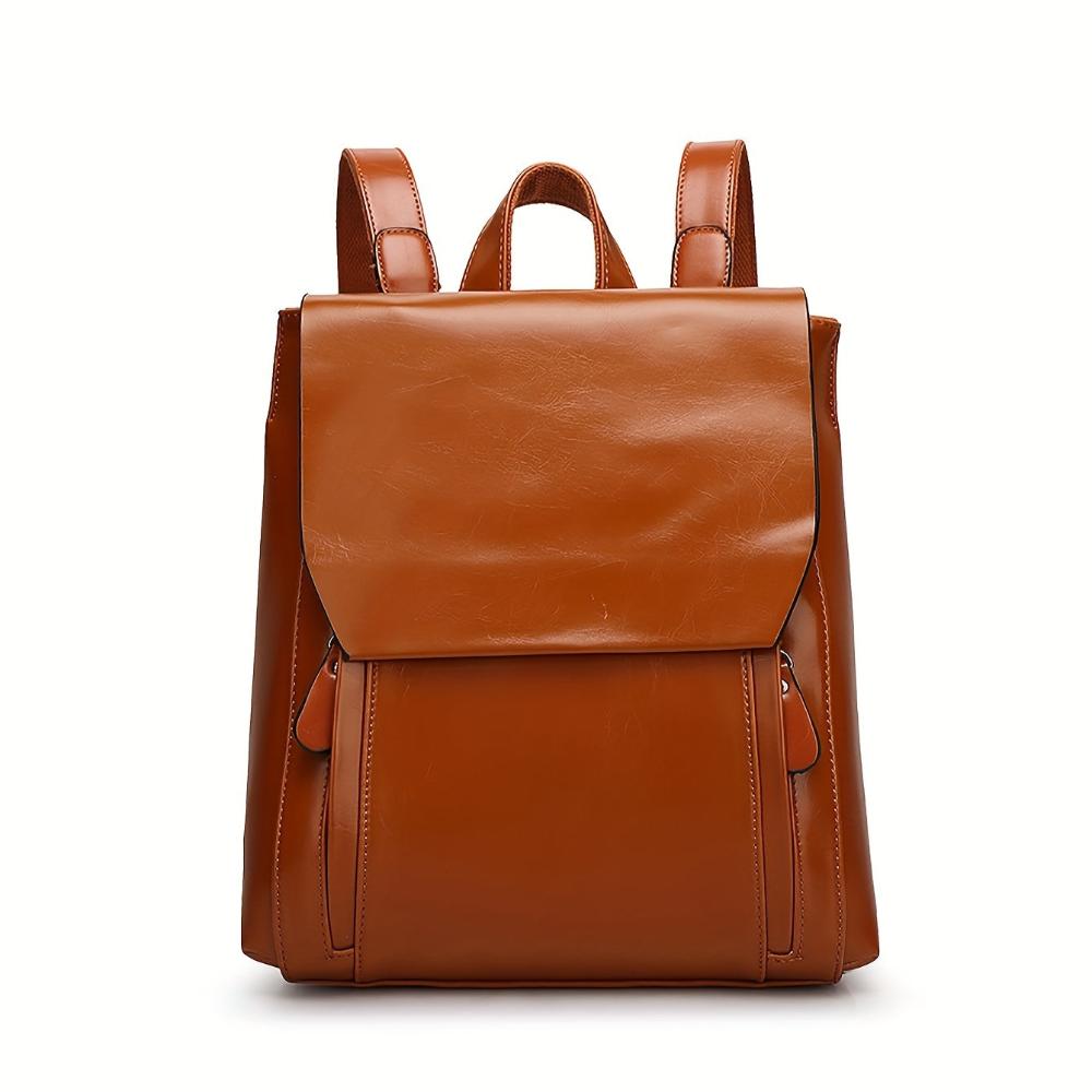 mochila vintage acolchada de piel. Hannelore