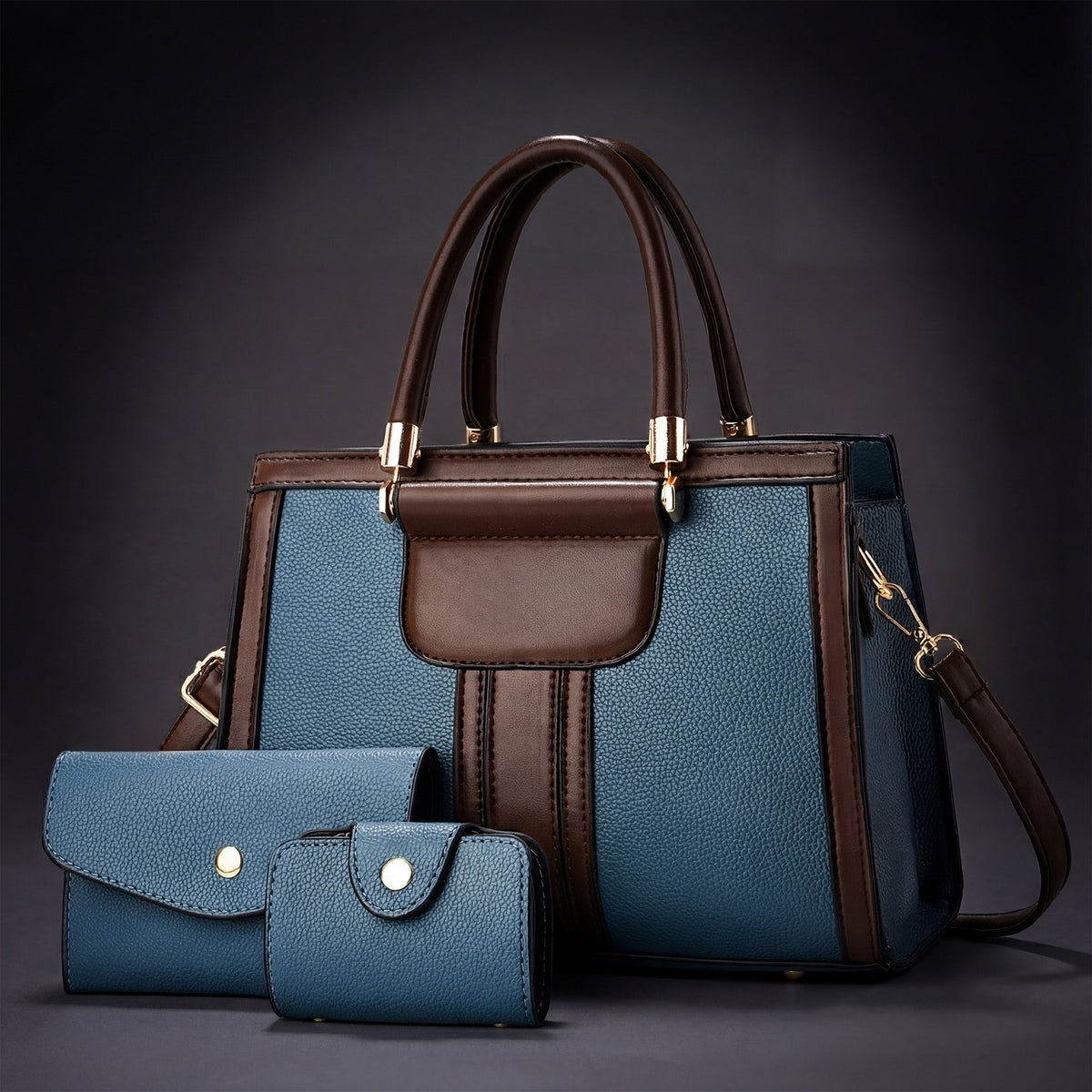 bolso estructurado bicolor con piel martillada. Matilde