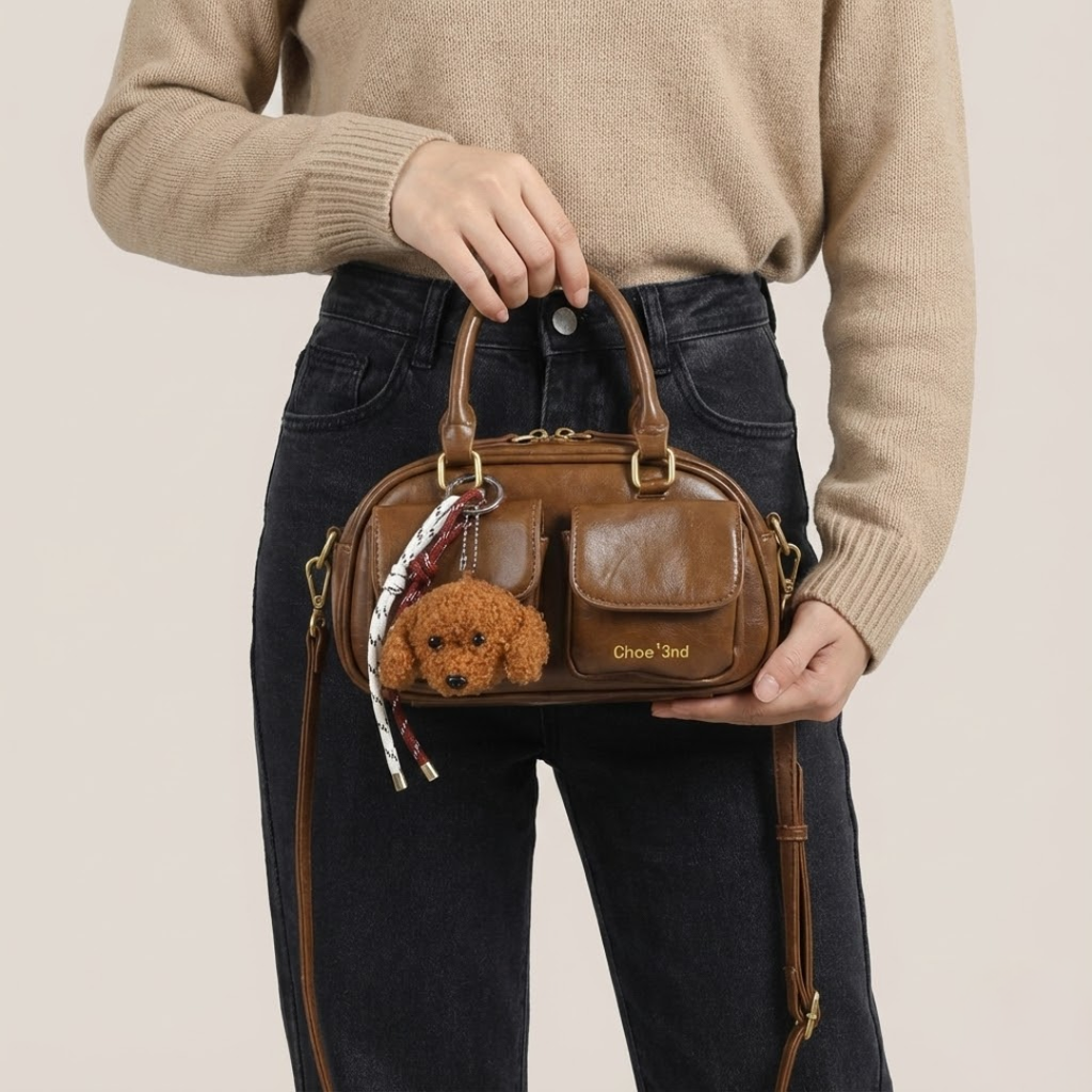 bolso de mano compacto con bolsillo frontal. Phoebe
