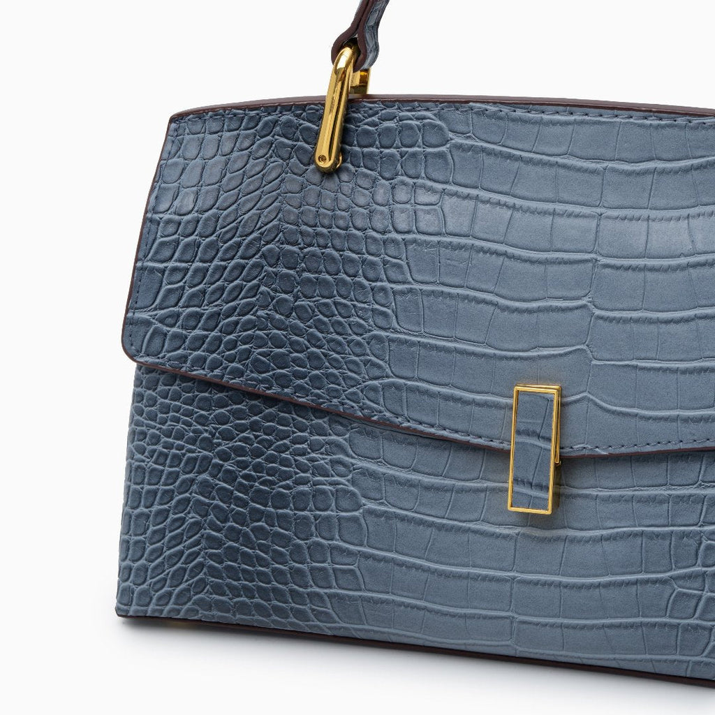 bolso tote de piel vegana efecto cocodrilo. Fiorenza
