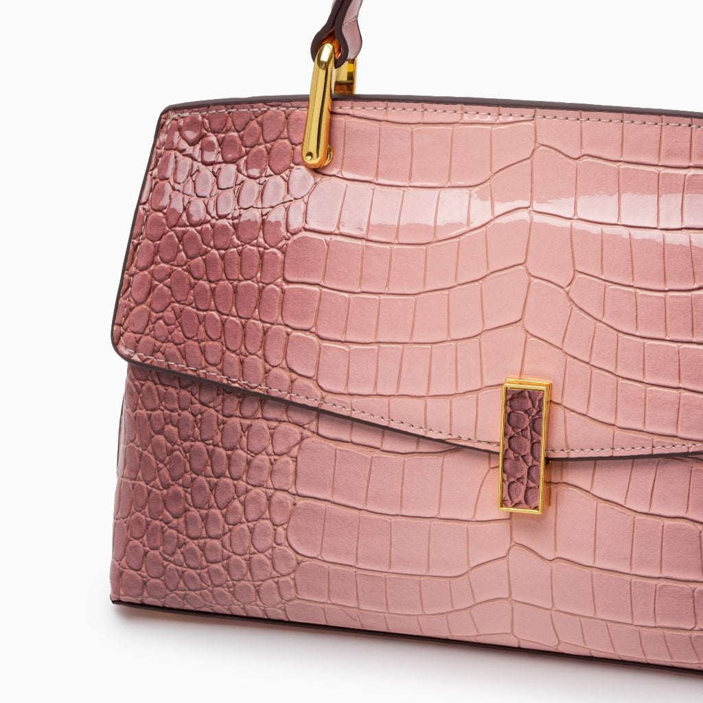 bolso tote de piel vegana efecto cocodrilo. Fiorenza