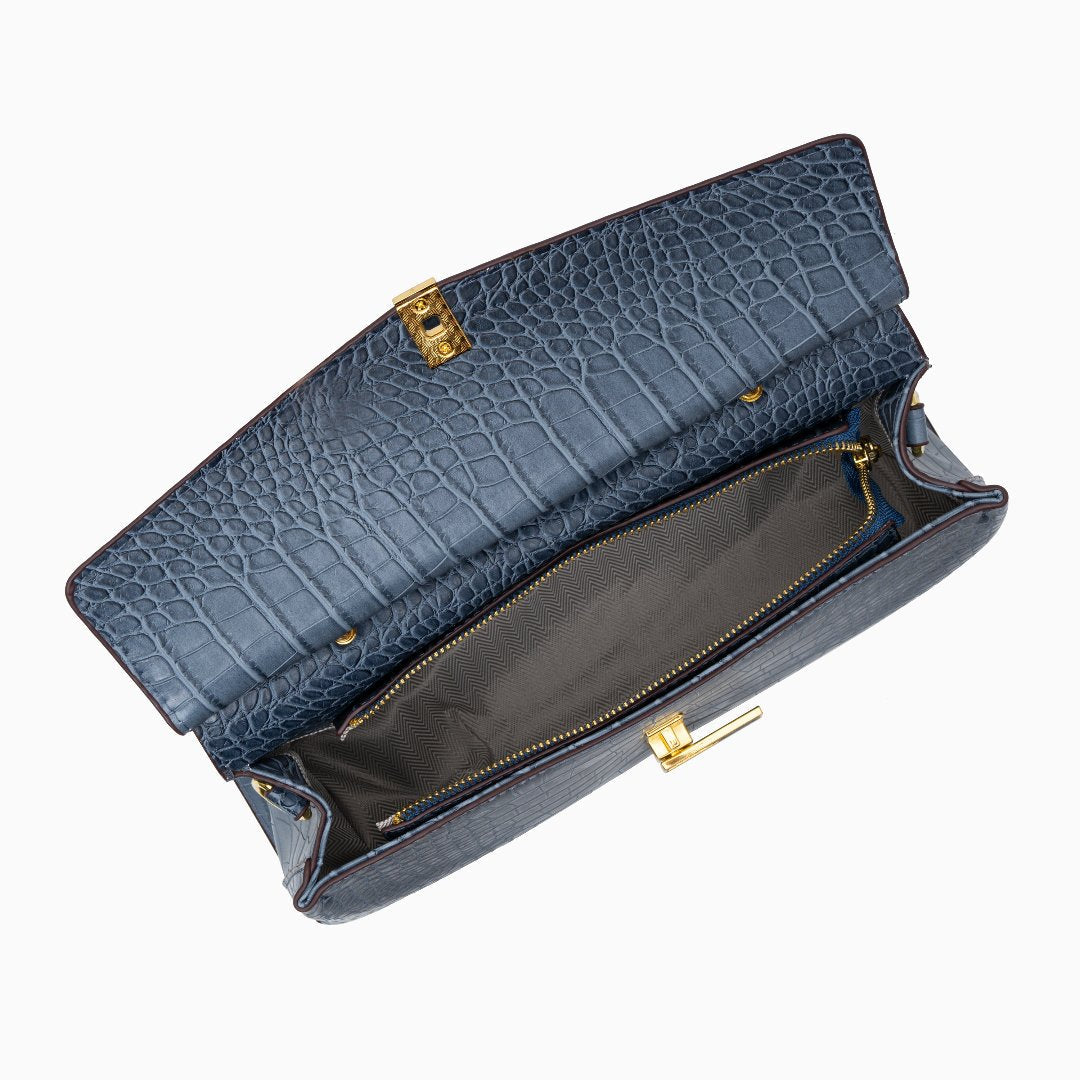 bolso tote de piel vegana efecto cocodrilo. Fiorenza