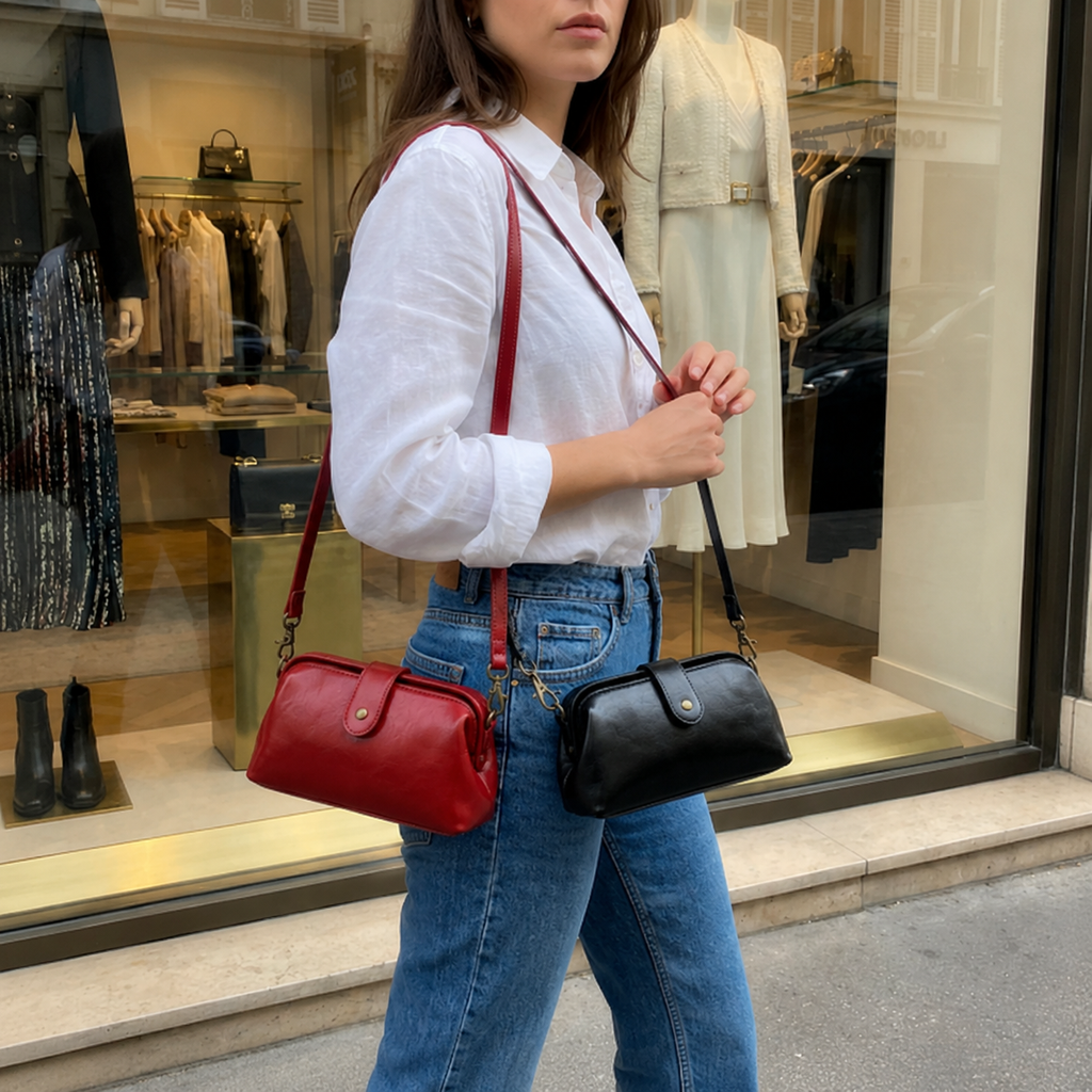 bolso vintage con asa de hombro. Aria