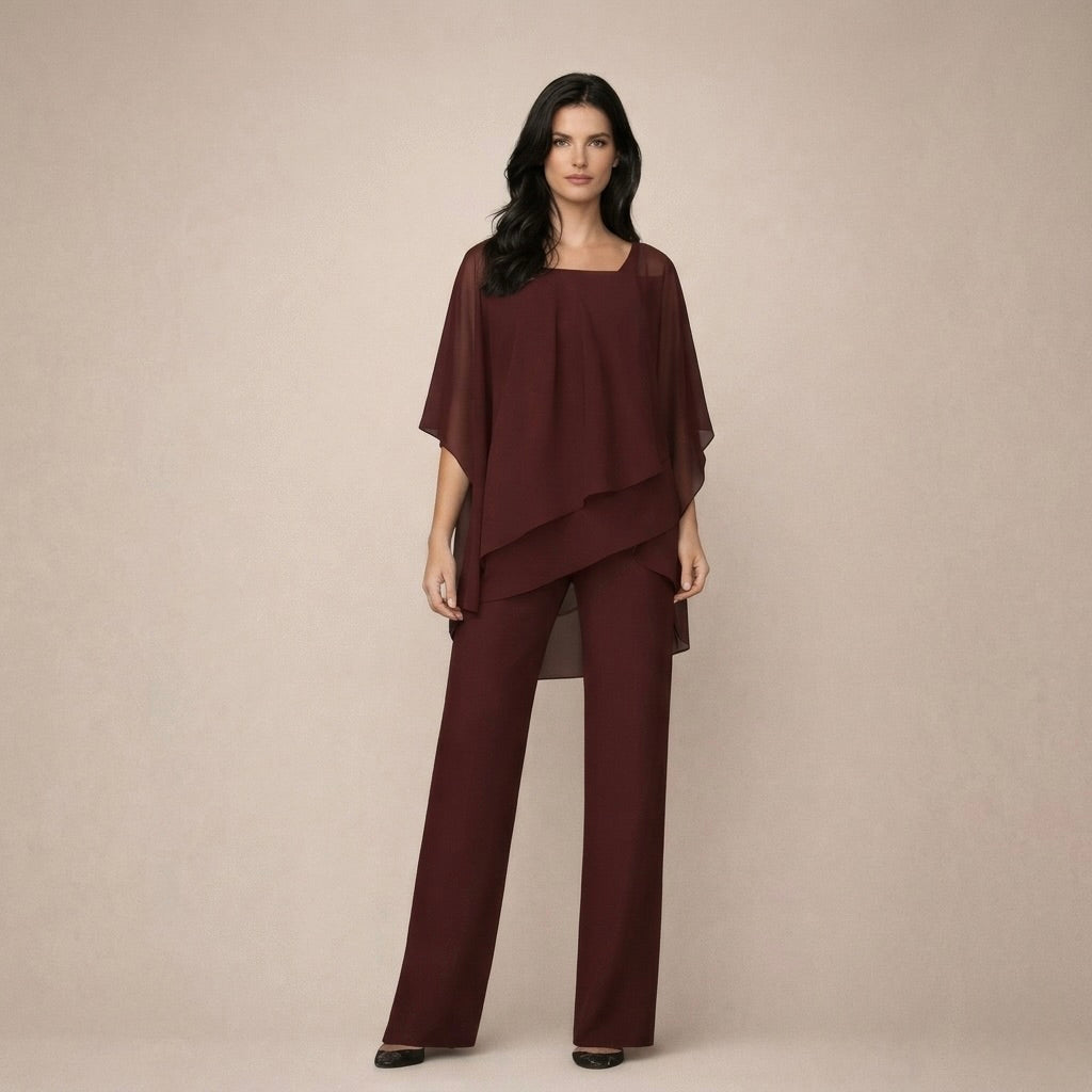 conjunto asimétrico fluido con hombro descubierto. Stella
