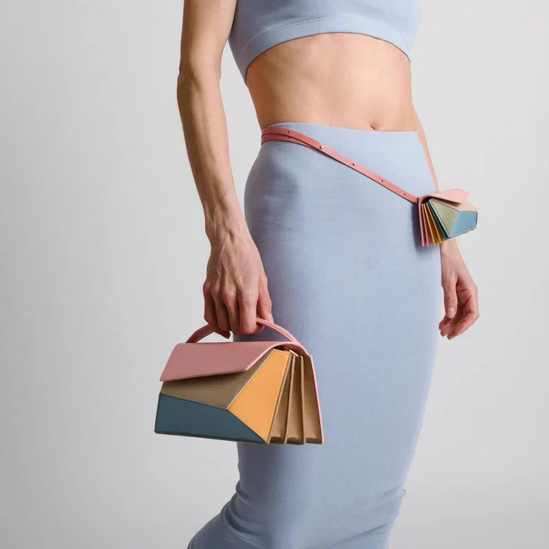 bolso bandolera estructurado de piel vegana. Sanare