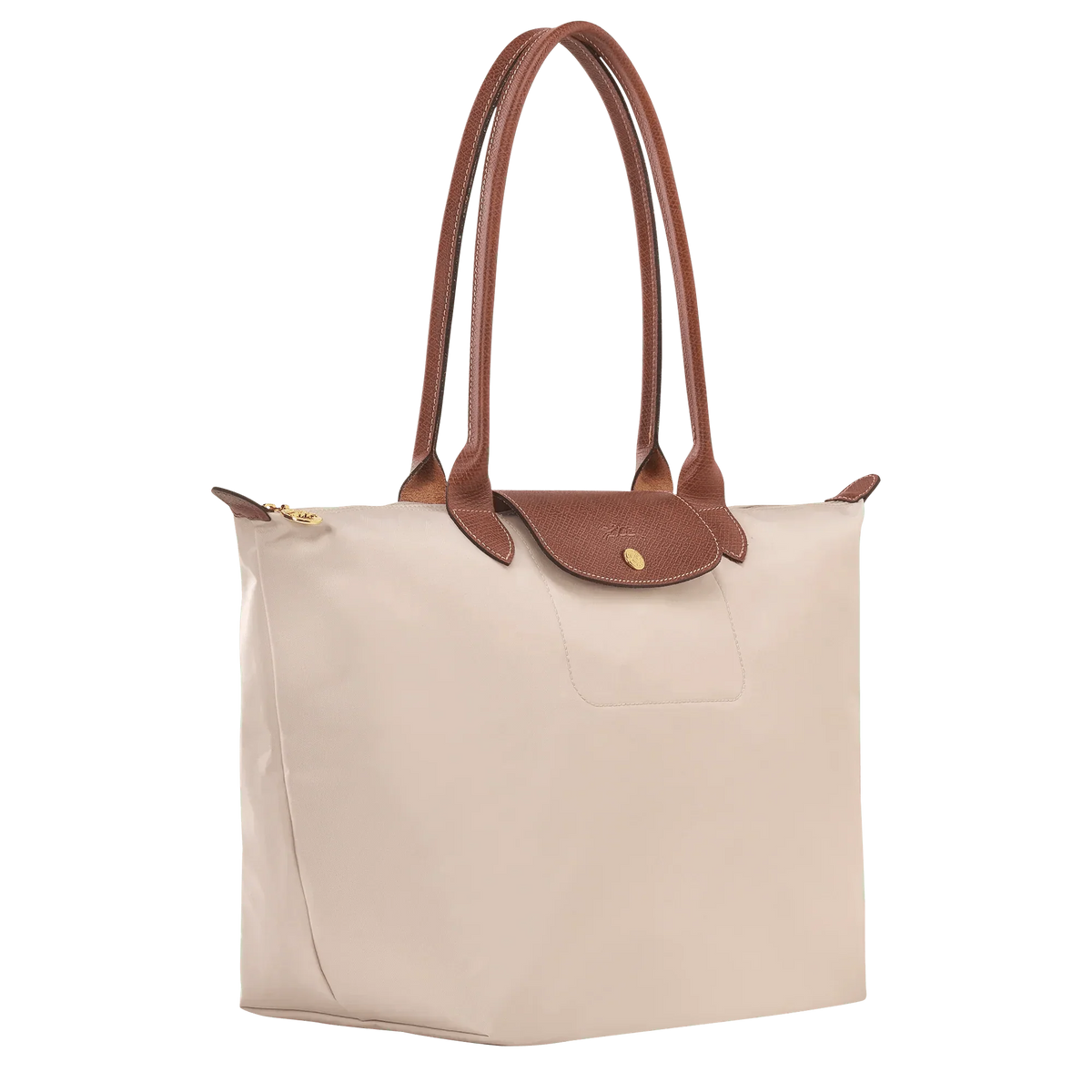 bolsa de tela técnica con detalles en cuero. Silvana