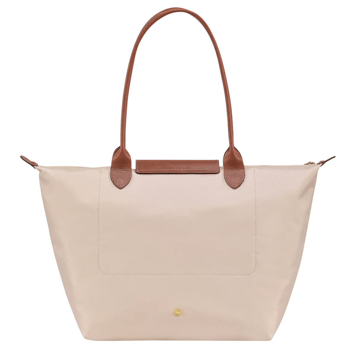 bolsa de tela técnica con detalles en cuero. Silvana