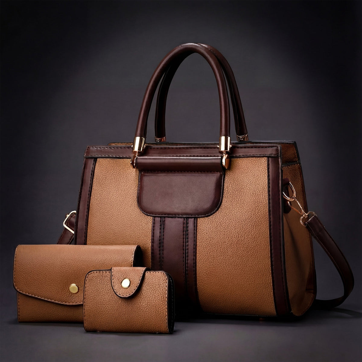 bolso estructurado bicolor con piel martillada. Matilde