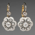 pendientes florales con piedras de cristal. Úbeda