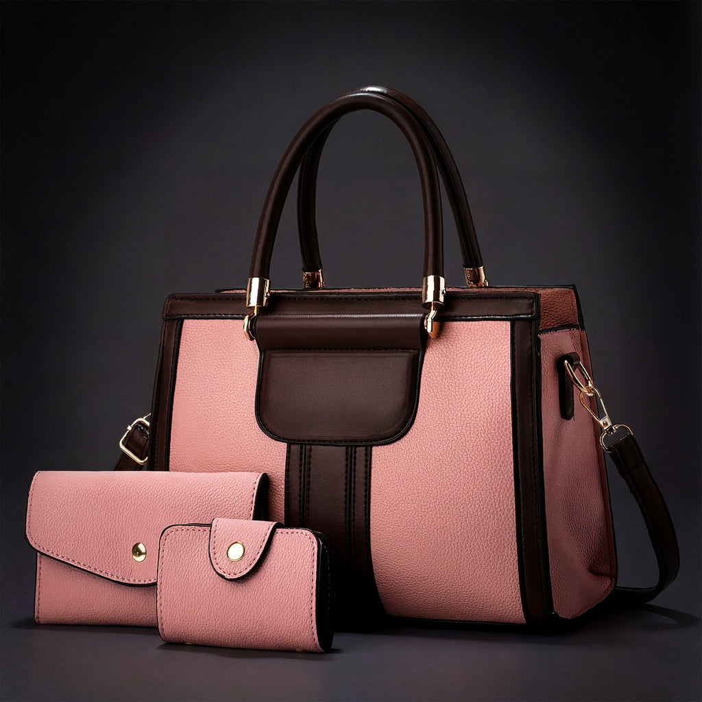 bolso estructurado bicolor con piel martillada. Matilde