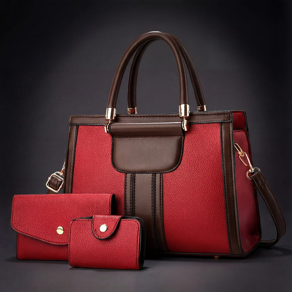 bolso estructurado bicolor con piel martillada. Matilde