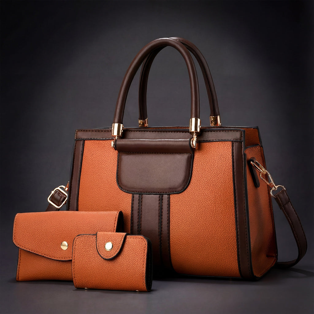 bolso estructurado bicolor con piel martillada. Matilde