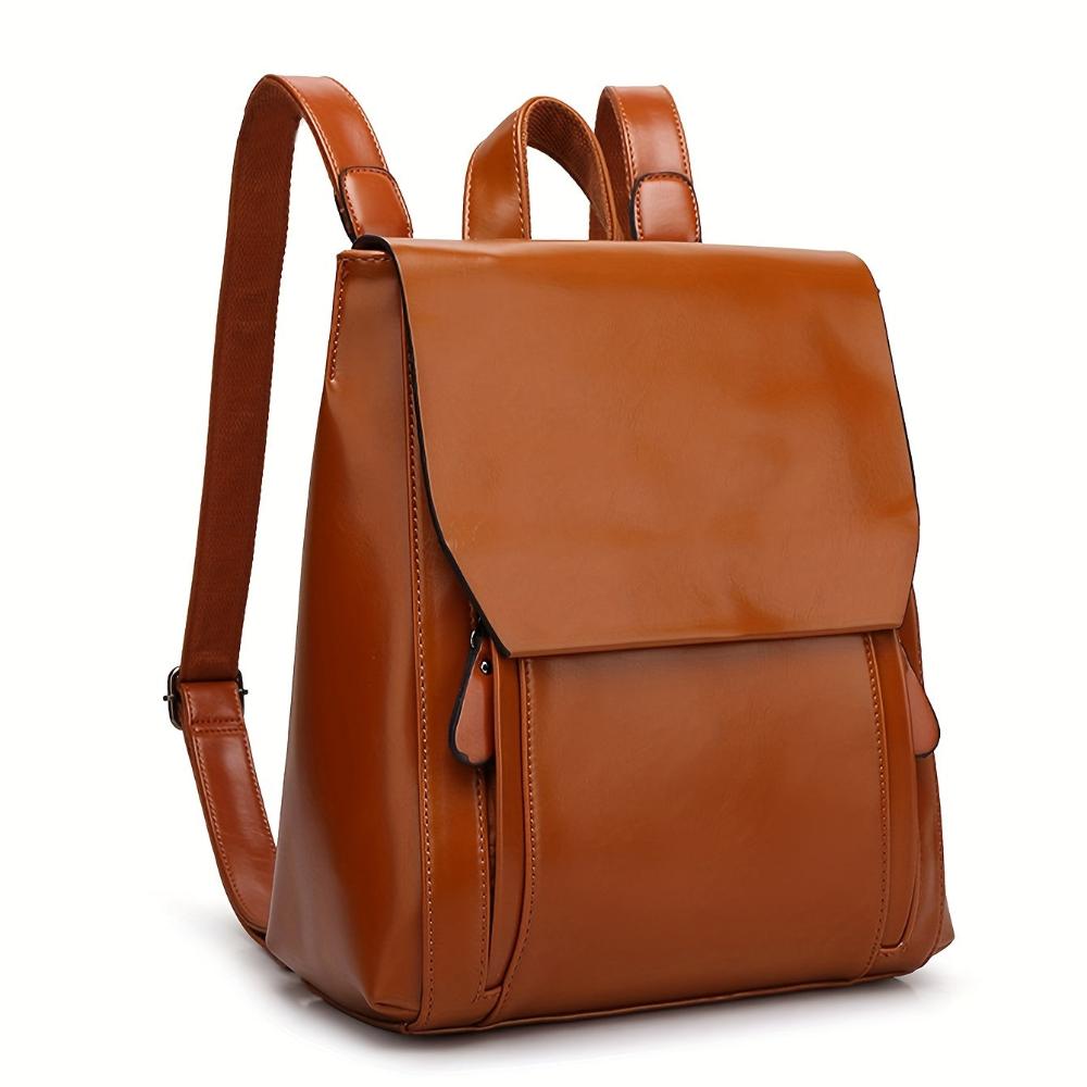 mochila vintage acolchada de piel. Hannelore