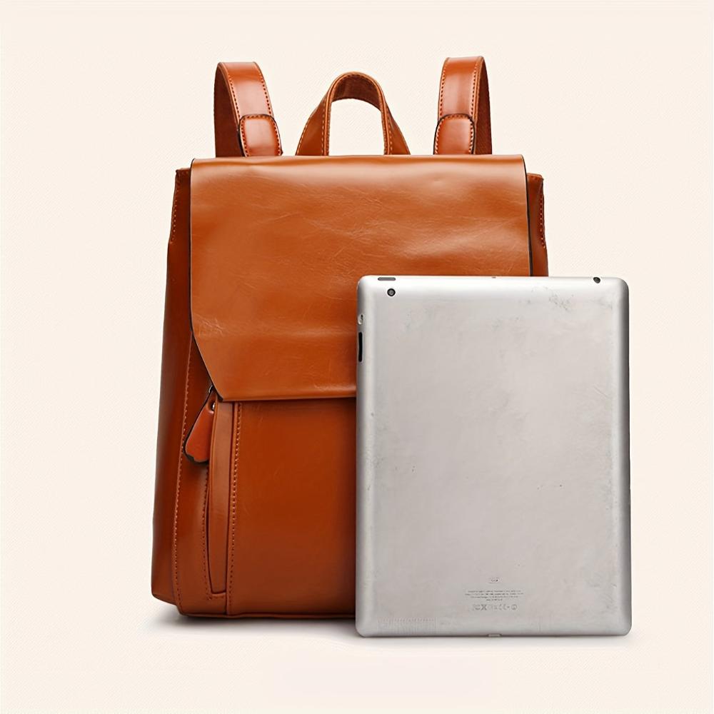 mochila vintage acolchada de piel. Hannelore