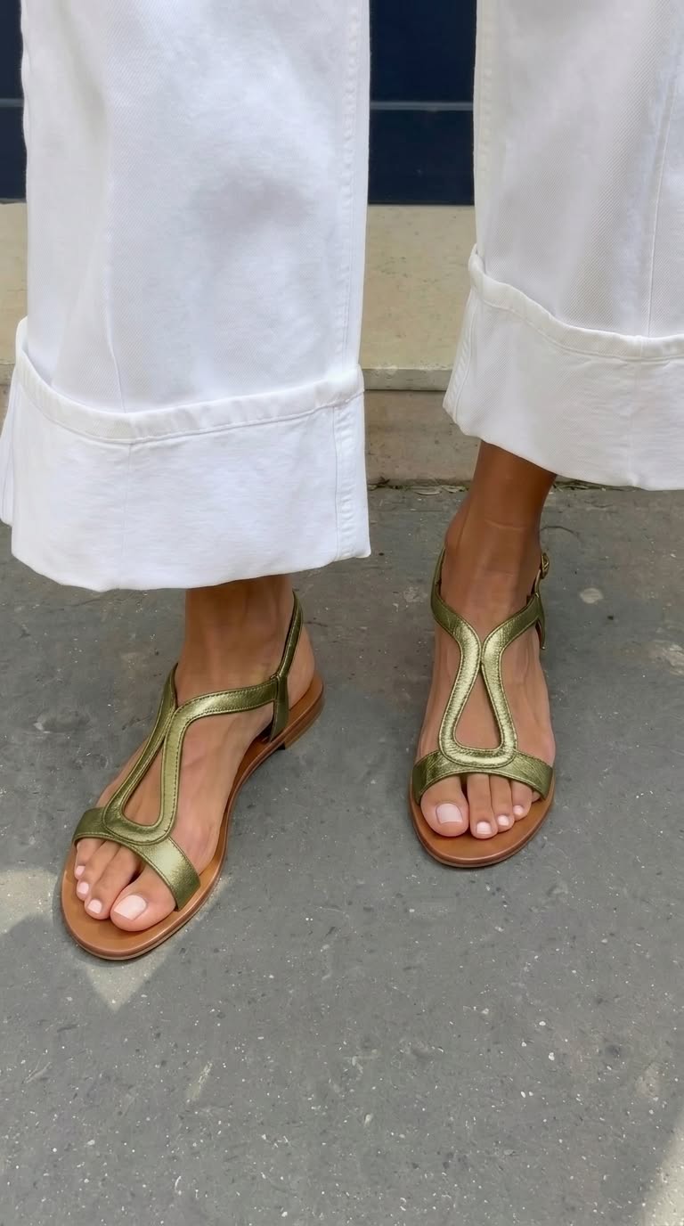 sandalias planas de verano. Ludovica