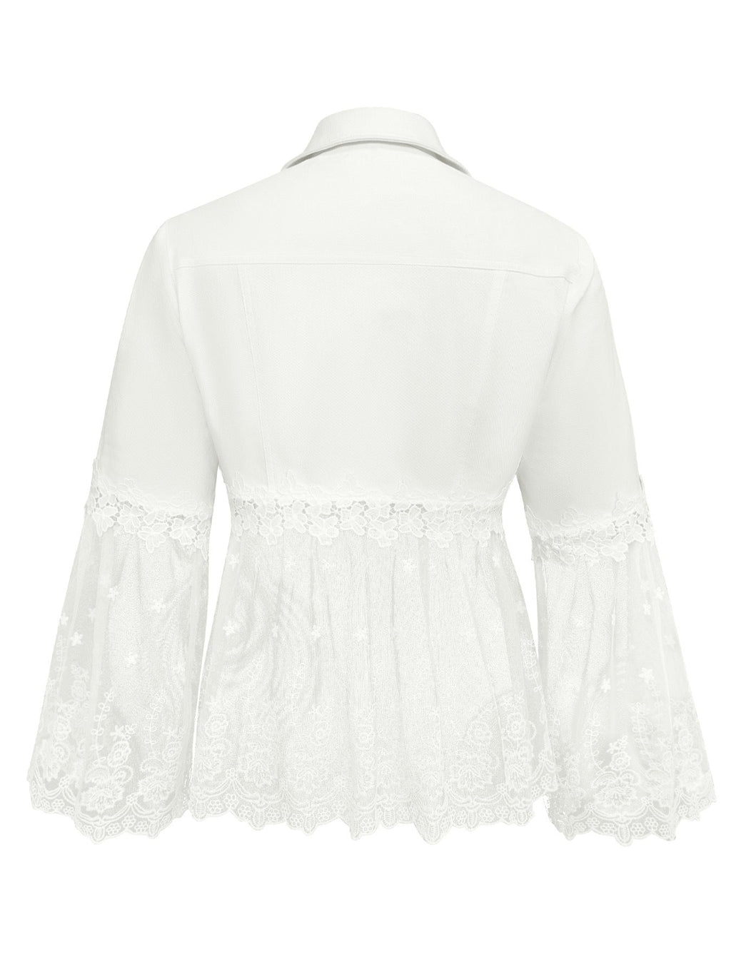 chaqueta de algodón con paneles de encaje. Sunnelace