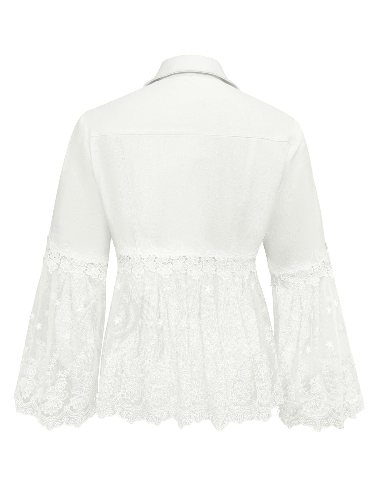 chaqueta de algodón con paneles de encaje. Sunnelace