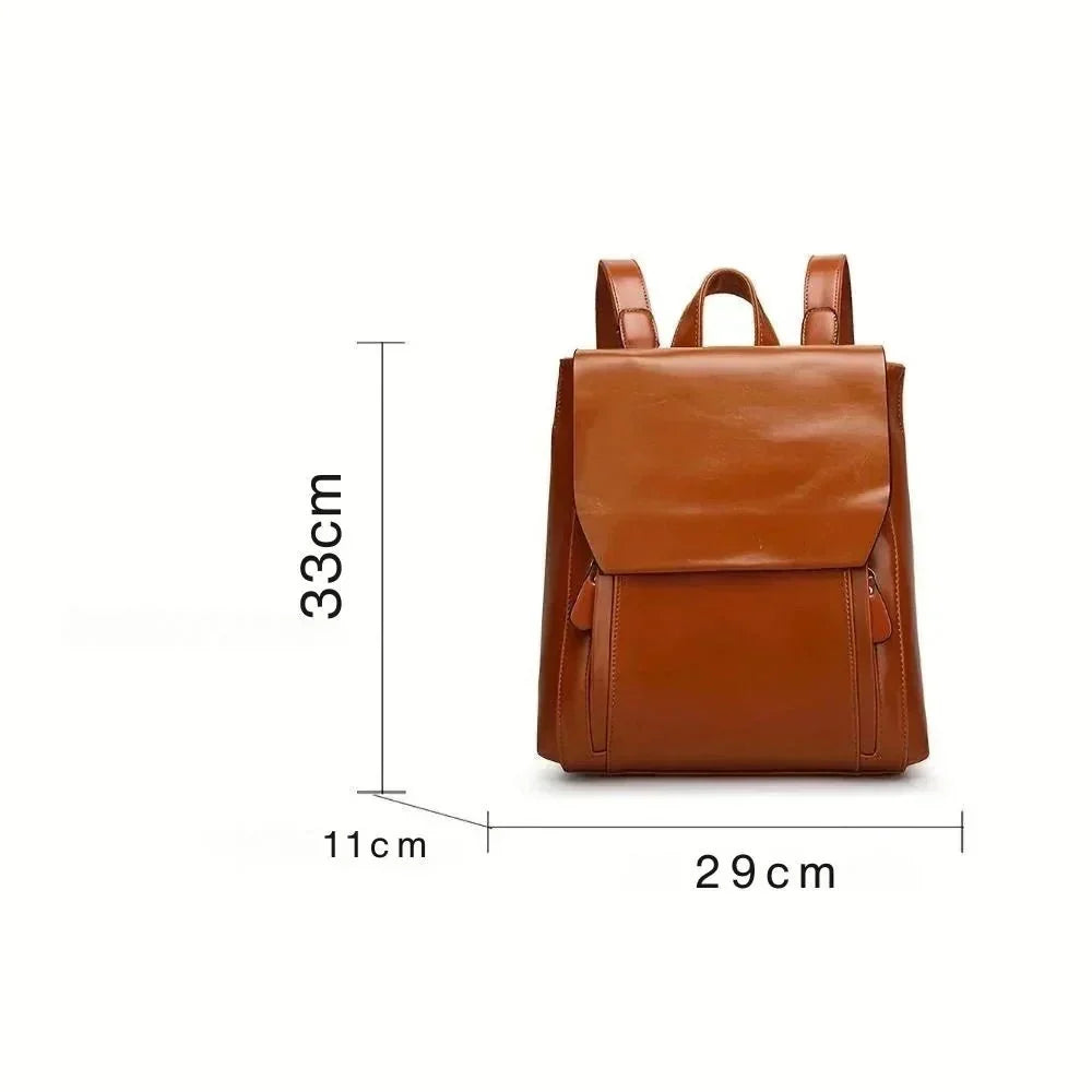 mochila vintage acolchada de piel. Hannelore