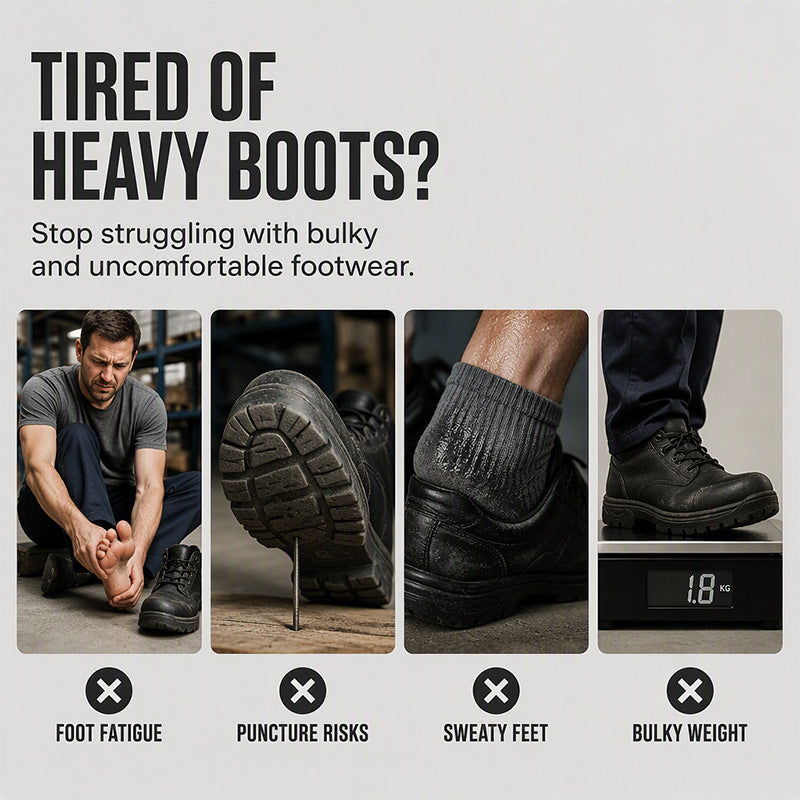 zapato de seguridad bajo con puntera de acero, 0,7 kg. Rebel